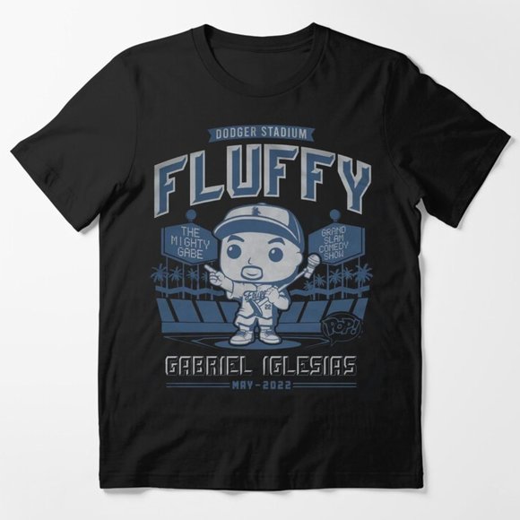 Gildan "Dodger Stadium Fluffy Gabriel Iglesias" Unisex T-Shirt / Black M-2XL - Picture 2 of 3